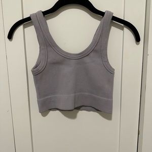 ribbed cropped tank top